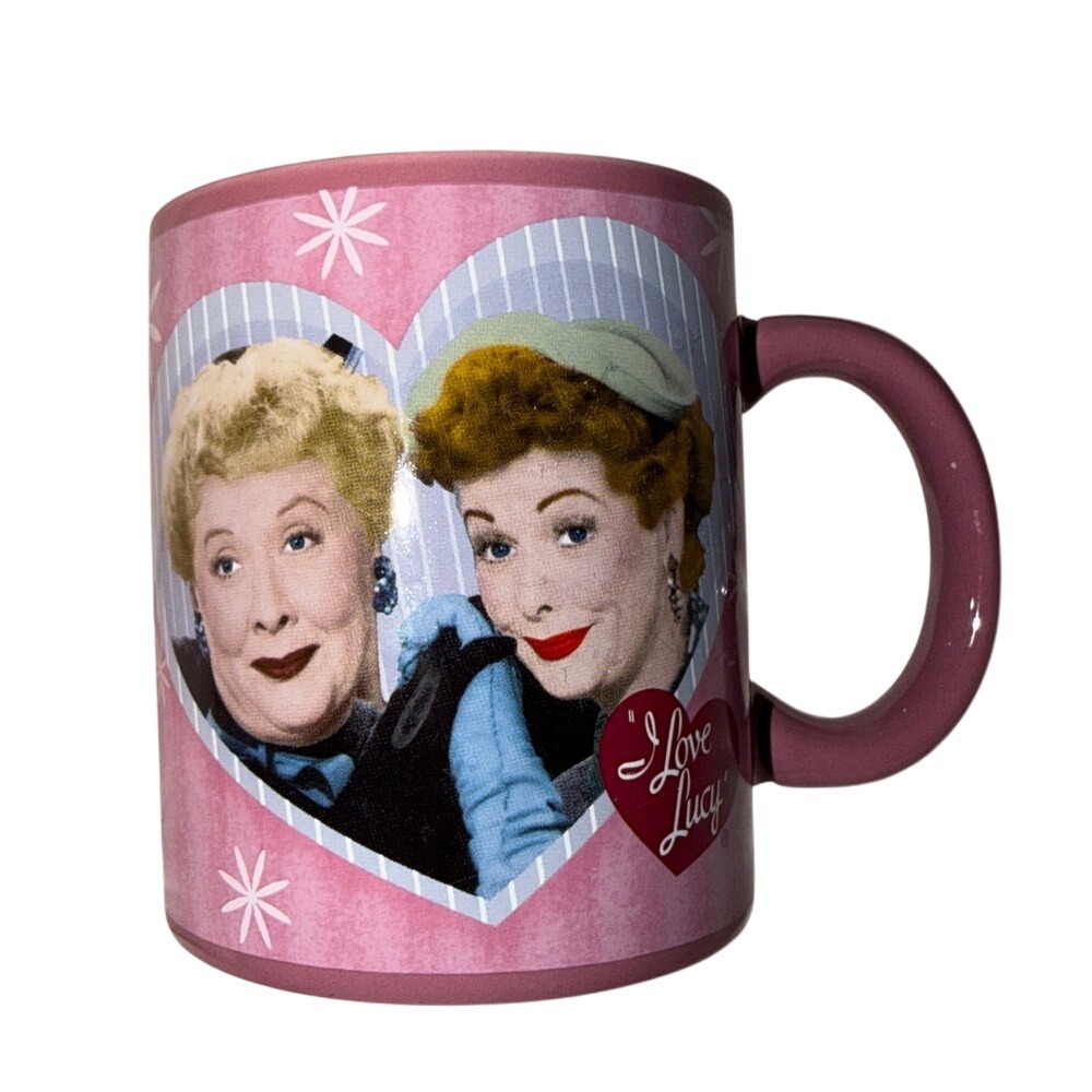 I Love Lucy Ceramic Coffee Mug Friends Forever Pink Heart Design